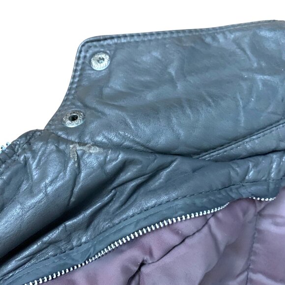 Vtg 80s Members Only Mens Dark Gray Leather Lined Moto Jacket Mens SZ 40 - Picture 15 of 16